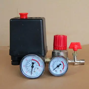 

4-hole Pressure Regulating Valve with Table Air Pump Switch Assembly Bracket Air Compressor Parts 4-hole Switch