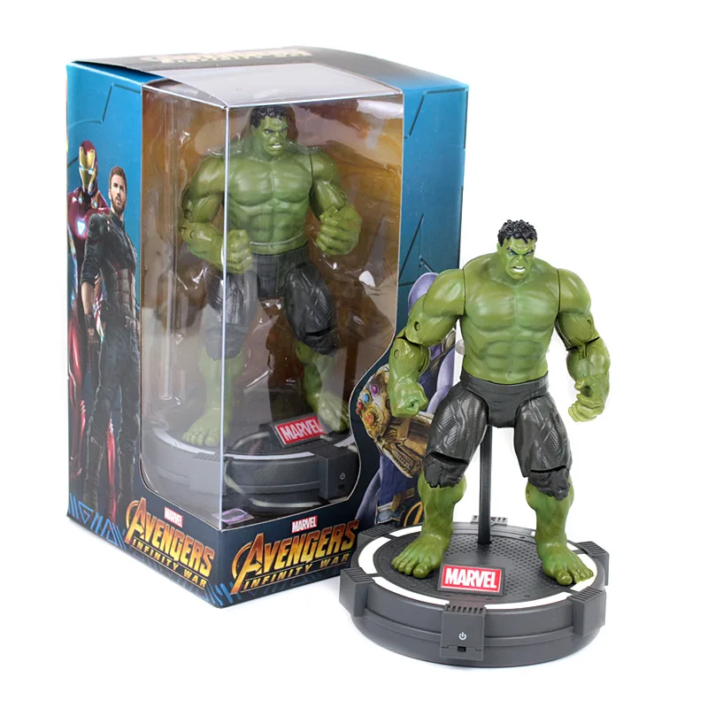 Оригинальные игрушки Disney Marvel Мстители 4 Железный человек с подсветильник кой