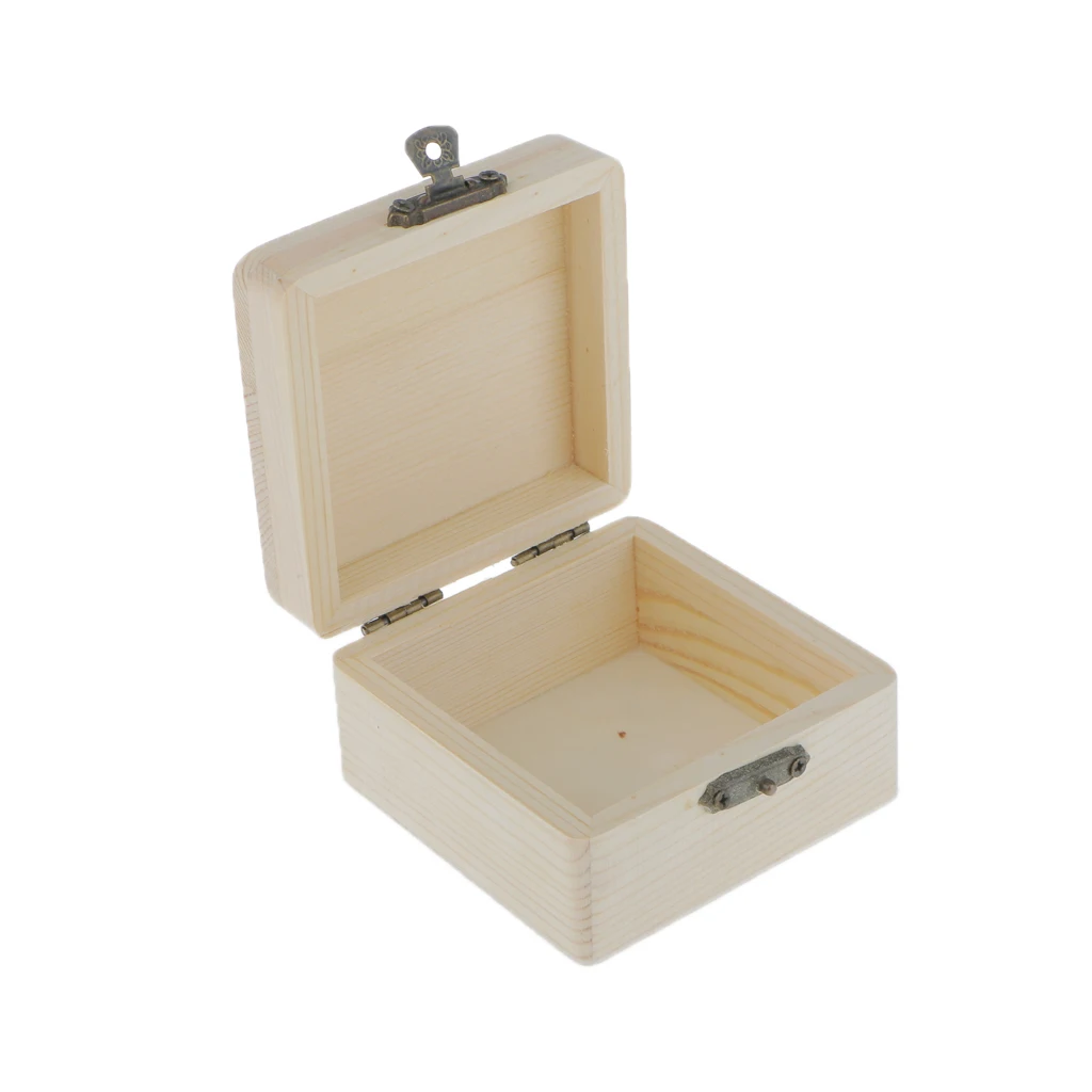 Plain Wooden Pirate Treasure Chest Wood Jewellery Storage Decoupage Craft Box