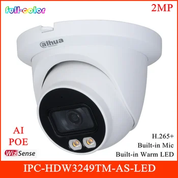 

Dahua Full-color Series Network Camera IPC-HDW3249TM-AS-LED 2MP Lite AI Warm LED Cam Built-in Mic Support 256G SD Card 12V DC