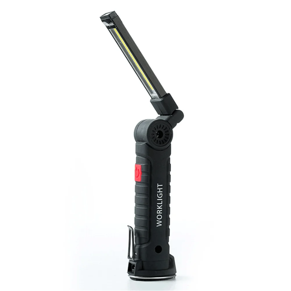 

Folding Work Light Flashlight USB Charging COB Maintenance Auto Repair Light With Magnet Red Light Outdoor Emergency Waterproof