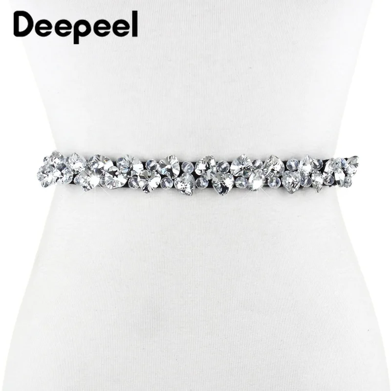 Deepeel 65 см декоративный пояс женский Стразы пояс эластичный кристалл женский пояс эластичный для талии 60-80 см