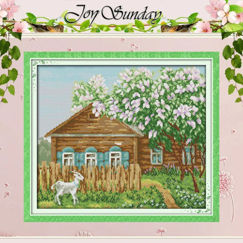 Free Ship Beautiful Home Counted Cross Stitch 11CT Printed 14CT Set scenery Cross-stitch Kit Embroidery Needlework | Дом и сад