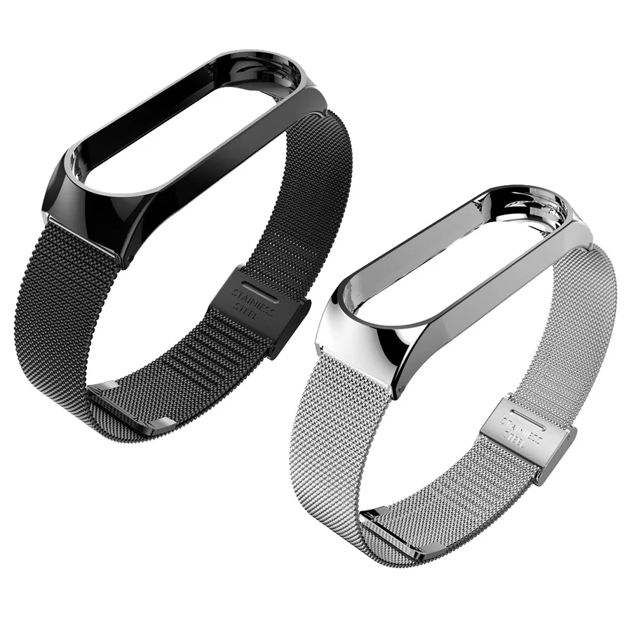 Браслет из нержавеющей стали для Mi Band 4 3 металлический Безвинтовой ремешок Xiaomi