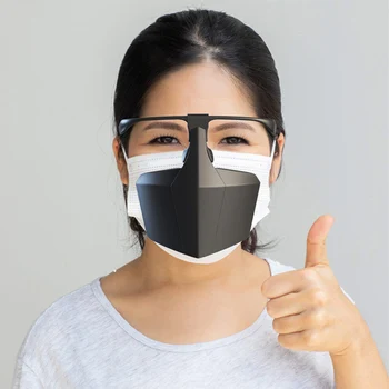 

1PC Protective Face Shield safety Transparent Anti Droplet Splash Dust-proof Full Cover Covering Mask Visor Washable