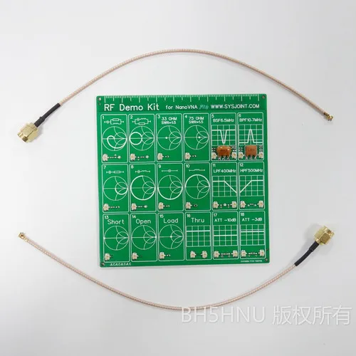 

Free shipping RF Demo Kit For NanoVNA VNA RF Test board Vector Network Test Filter / Attenuator