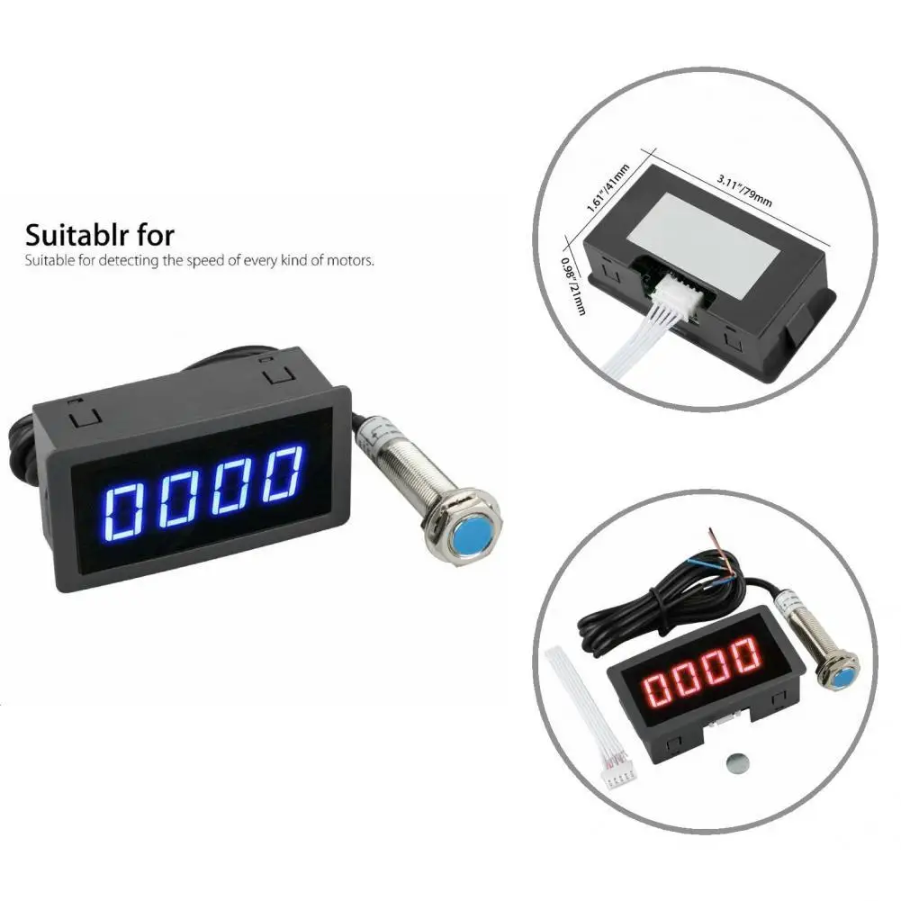 Measurement Sturdy Wide Application Hall Effect Sensor 4 Digital RPM