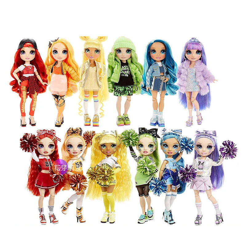 11-Inch Rainbow High Cheer Poppy Rowan Orange Cheerleader Fashion Pom Poms  Doll Lol Surprise Dolls Kids Toys Girls - AliExpress