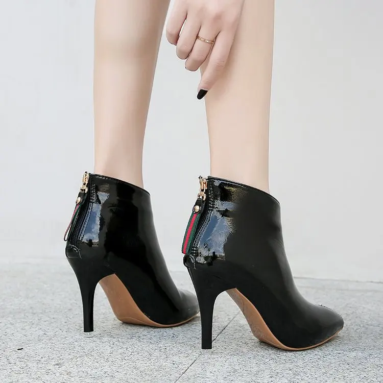 

Small Heel Short Boots Women's Spring And Autumn Thin Heeled Martin Boots 2019 New Style High Heel Shoes Autumn And Winter Thin