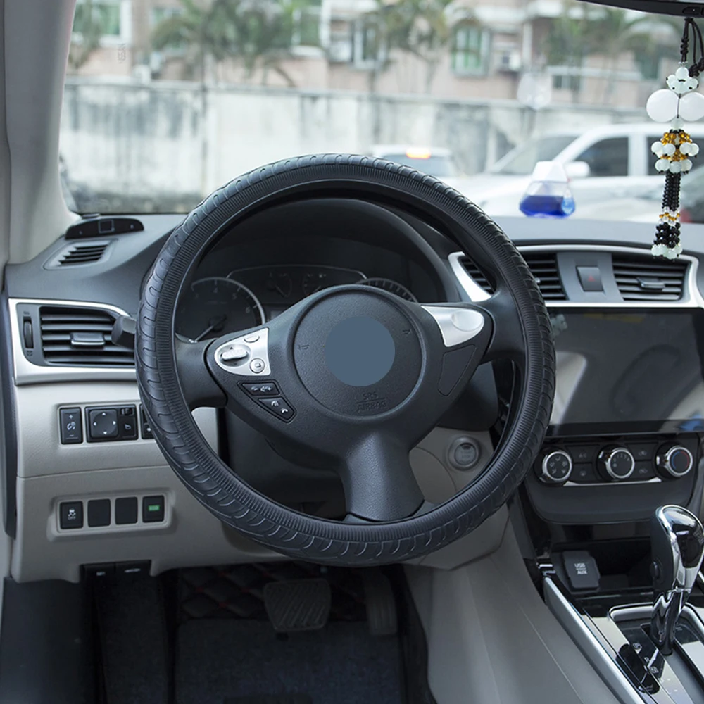 Чехол на руль автомобиля FORAUTO силиконовая текстура мягкие противоскользящие