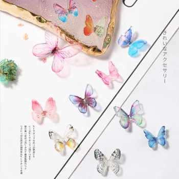 

2 pcs Acrylic Butterfly Nail Art Decoration Manual Stereo Mini Manicure Butterfly three-dimensional butterfly nails more vivid