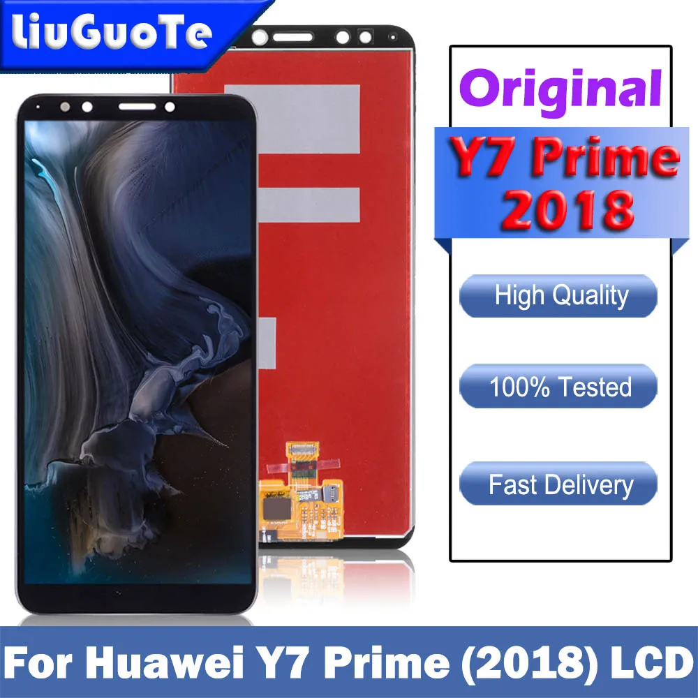 Écran LCD Complet + Vitre Tactile Pour Huawei Y7 / Prime / Pro 2018 & Nova 2 Lite - Noir - Neuf