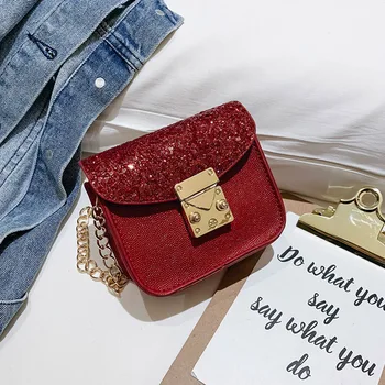 

Children Sequins Handbag Cute Color Kids Girls Messenger Baby Hasp Shoulder Bags Girl Women Small Wallet Handbags Fashion