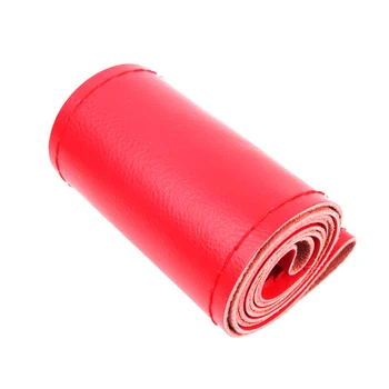 

DIY Car Hand-stitched Non-porous Steering Wheel Cover Leather Universal Professional Colorful Steering Wheel Cover 2020 HOT