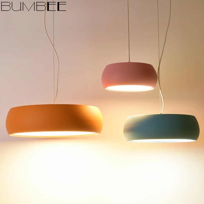 

Nordic Color Makaron Led Lustre Pendant Lights Creative Living Room Dining Room Hanglamp Home Decor Industrial Lighting Fixture