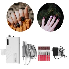 30000 об/мин портативная дрель для ногтей с регулируемой скоростью, электрическая перезаряжаемая шлифовальная мини-ручка для полировки, инструмент для домашнего салона
