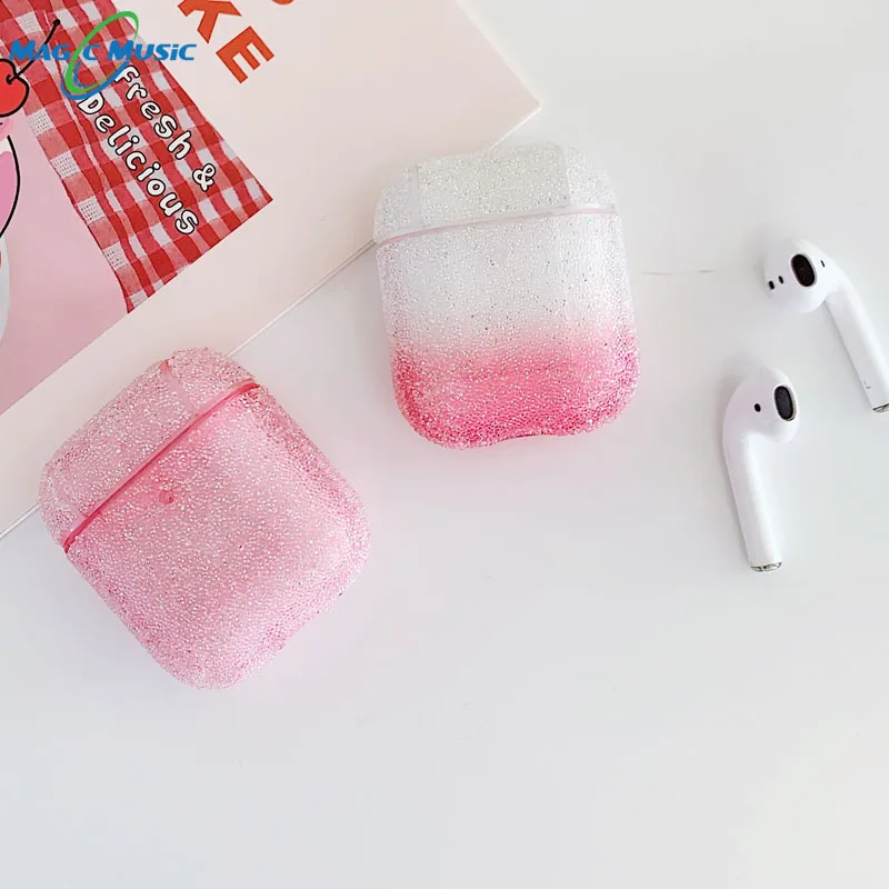 Чехол Magic music с роскошными бриллиантами для Airpods 1 2, защитный чехол для наушников Airpods чехол