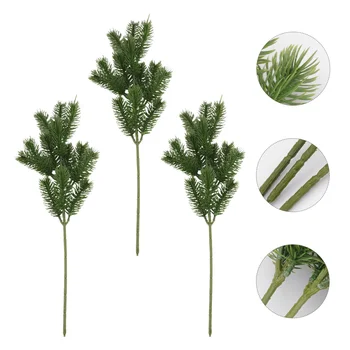 

3Pcs Christmas Simulation Pine Needles Artificial Plastic Pine Branch Home Decor