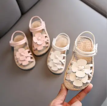 

Summer Kids Sandals Children Princess Cute Shoes Kids Girls Princess Flower Sandals Fashion soft bottom Shoes
