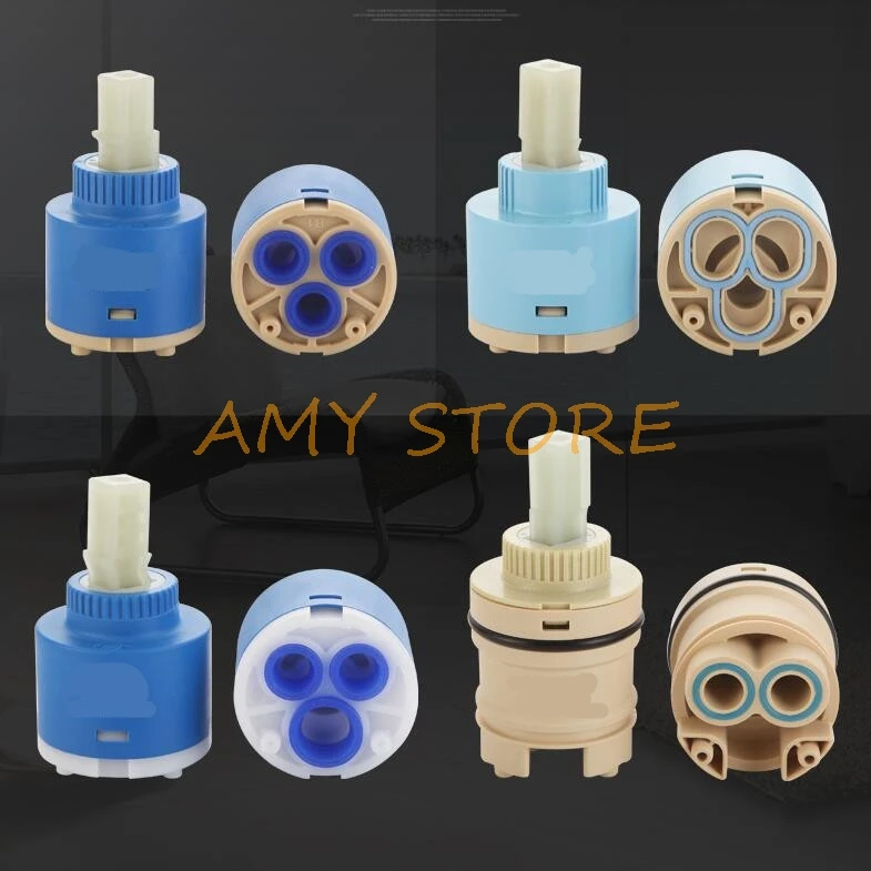 1 PC Water TAP ก๊อกน้ําเปลี่ยนวาล์ว 35 มม.40 มม.3 ตําแหน่งตลับแผ่นเซรามิคพลาสติกอ่างล้างหน้าฝักบัว Core วาล์วผสม 1