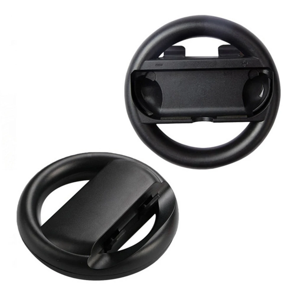 2PCS Black 2 шт., руль, игровой контроллер, ручка для Nintendo, пульт дистанционного управления Joy-Con, джойстик, геймпад, аксессуары, направляющее колесо - Цвет: 2PCS Black