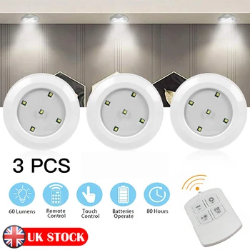 

5 LED Wireless Remote Control Lamp Corridor Stair Cabinet Wall Light Delay Off Adjustable Brightness Touch Control Night Lamp