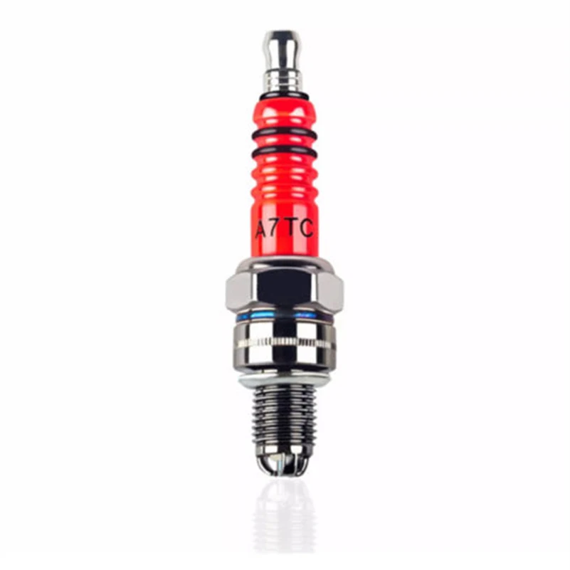 Свеча зажигания Red + Silver для экономии топлива A7TC 50cc-150cc высокая производительность