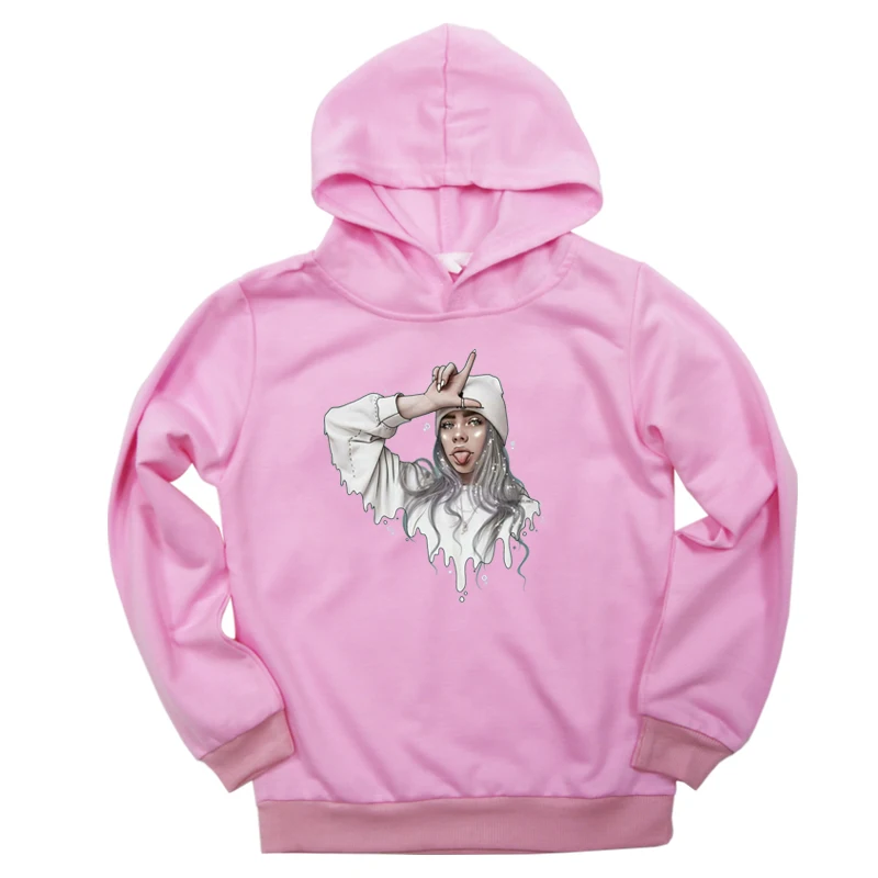 Новинка года; детские толстовки с капюшоном и принтом Billie Eilish для малышей; повседневные осенние толстовки для мальчиков и девочек; спортивная одежда с капюшоном для детей-подростков; Одежда для младенцев - Цвет: Hoodies 1