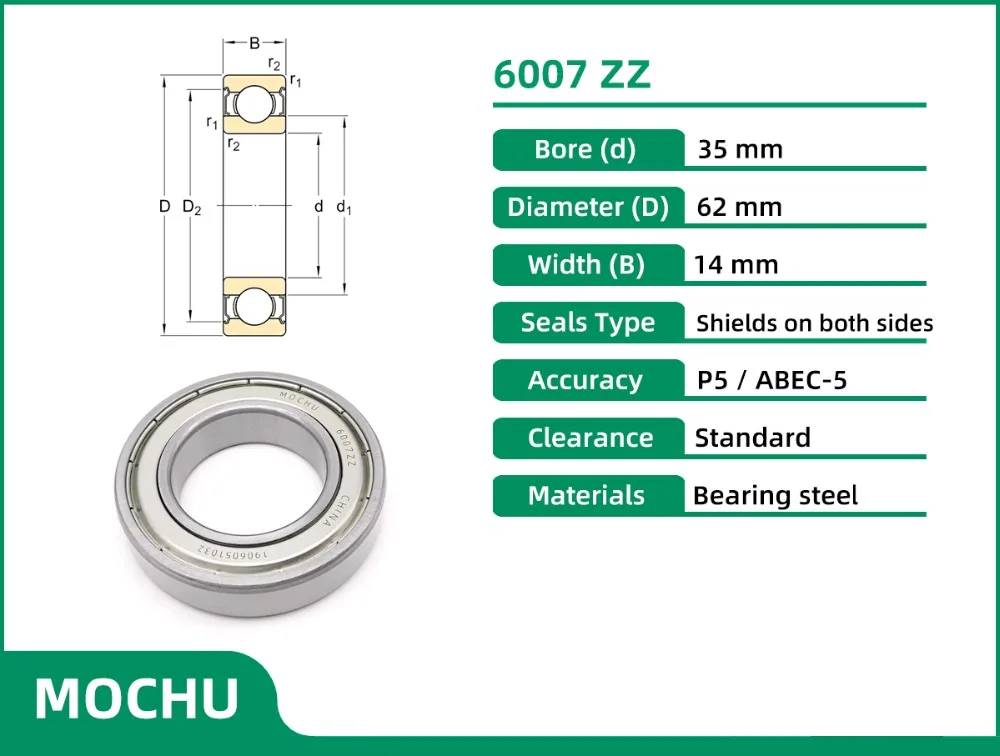 6007ZZ MOCHU BEARINGS