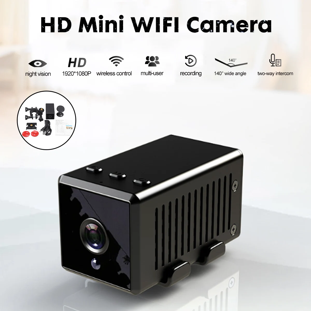 

Wireless Smart WIFI HD Camera Car Bicycles Home Mini IR Night Vision Motion Detection Mobile-Monitoring 1080p Sensor Motion