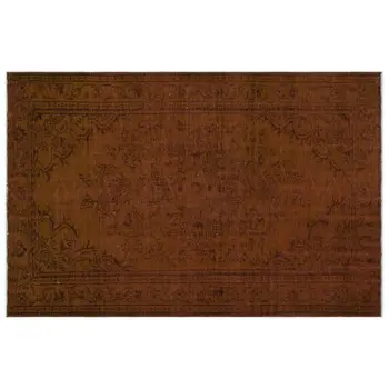 

Handmade Brown Vintage Overdyed Turkish Area Rug 171x258 Cm-5'7''X8'6''