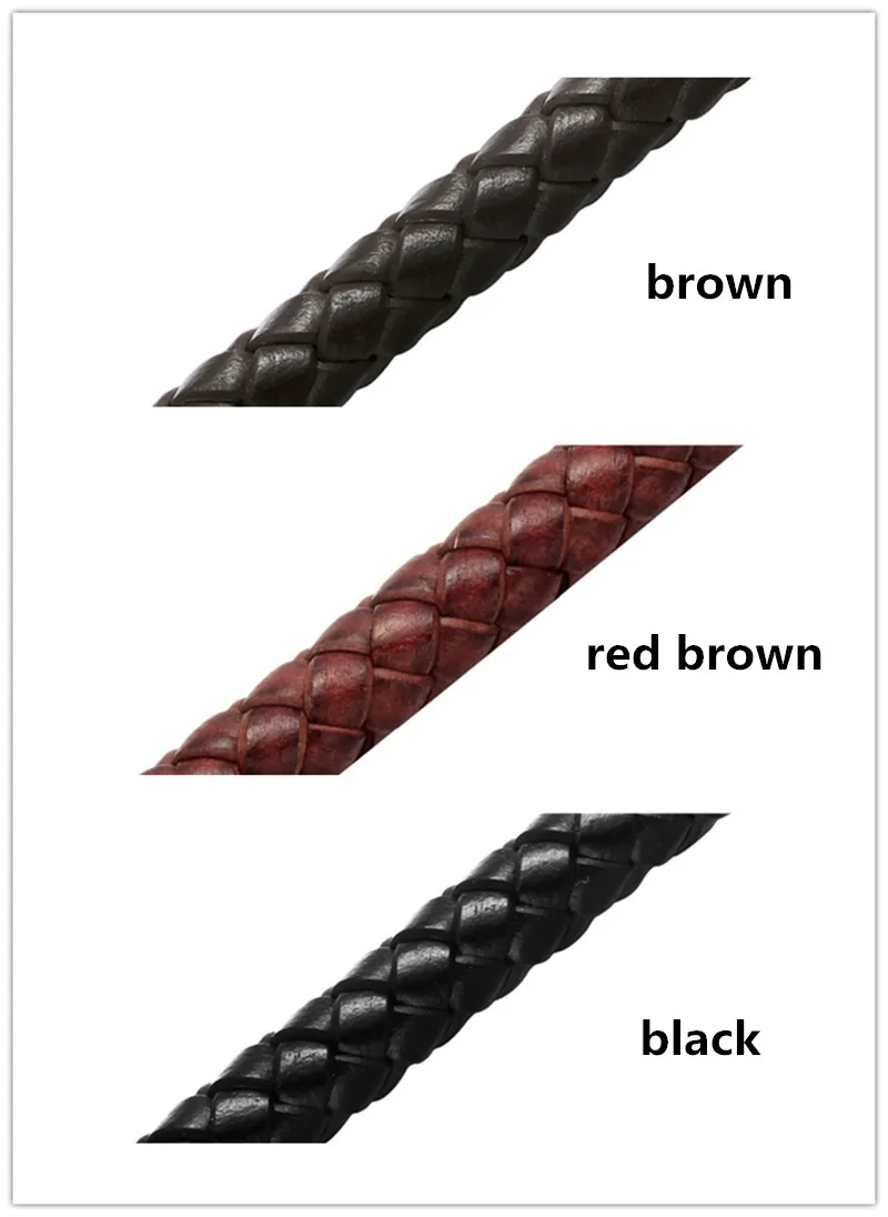 RUIMO кожаные шнуры 8 мм круглый плетеный шнур из натуральной кожи для изготовления браслетов