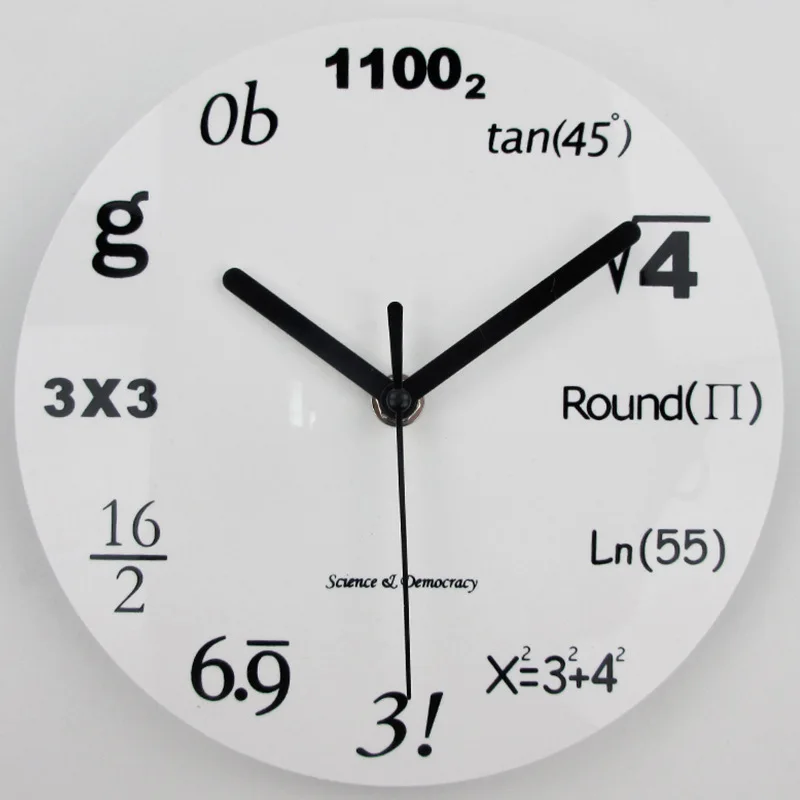 

Fashion creative mathematical formula wall clock mute equation of technology wall clock study bedroom clock