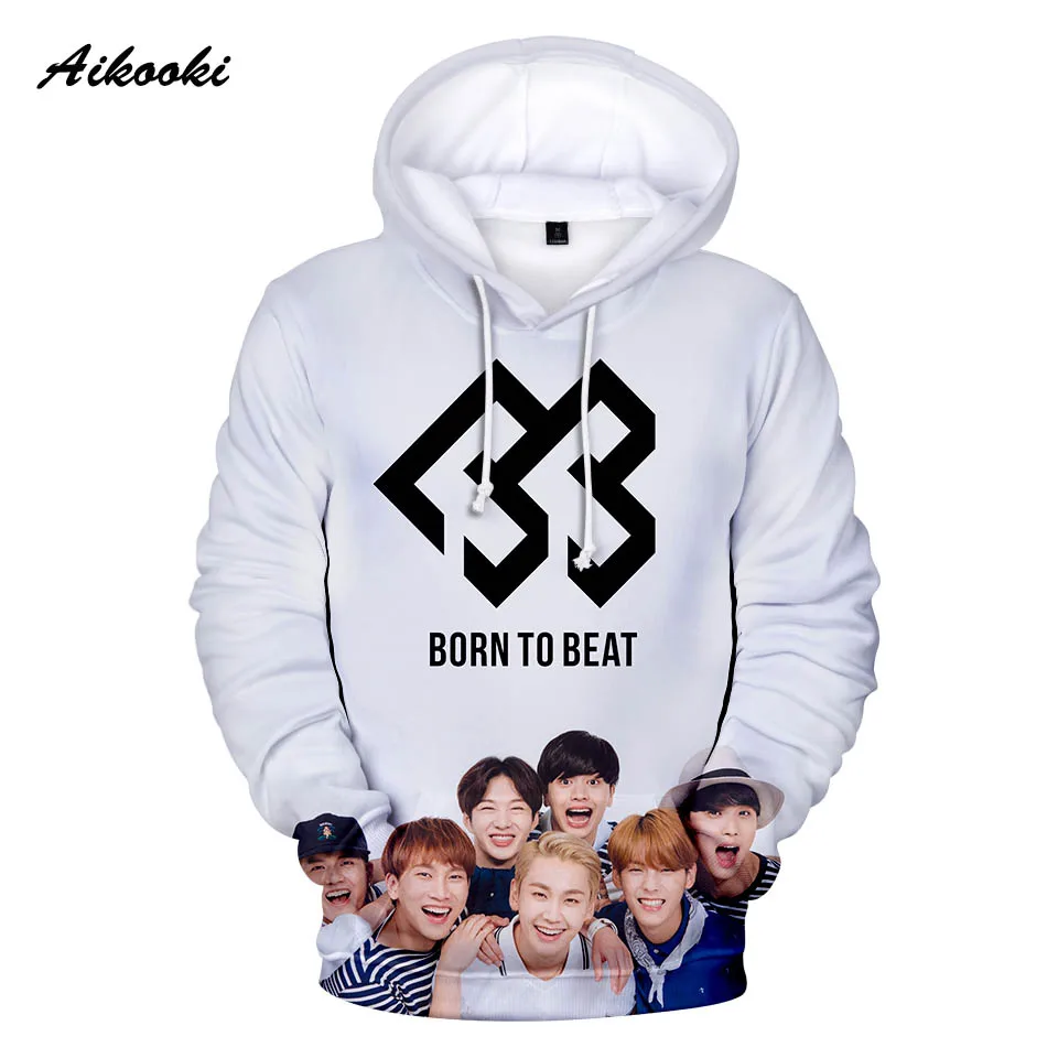 Aikooki BTOB толстовки мужские с капюшоном для женщин и мужчин Толстовка BORN TO BEAT Singer Team