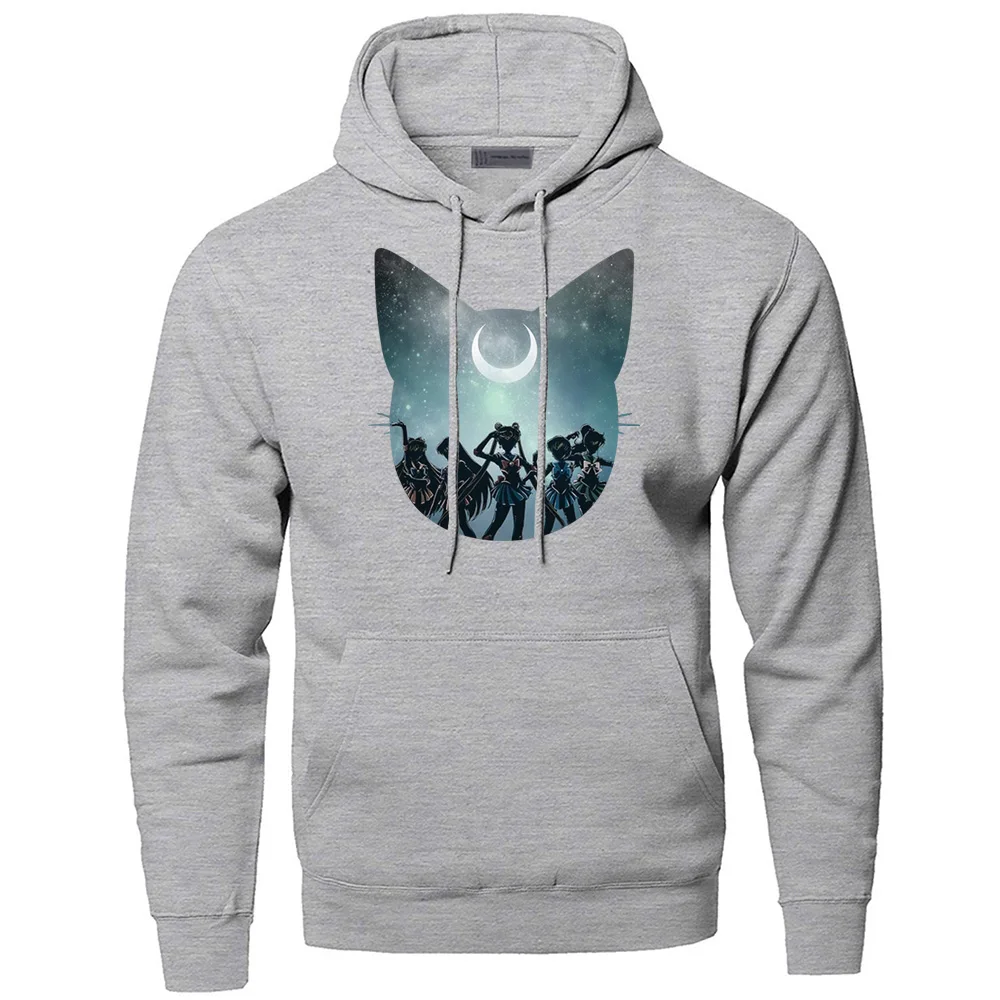 

Sailor Moon Hoodeis Sweatshirts Men Cat Cute Kawaii Hooded Sweatshirt Hoodie 2019 Winter Autumn Japanese Anime Sportswear Mens