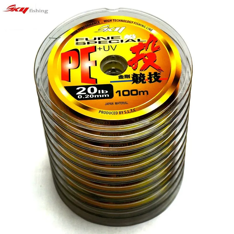

Sky4 Fishing Line Knitting 100 M lian pan Anti-Bite Fishing Line PE Line Weaving Fishing Line Super Strong Fishing Gear Line for