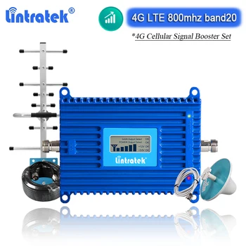 

Lintratek Band 20 800MHz LTE 4G Signal Booster ALC/AGC 70dB High Gain Cellular Repeater 4G Internet Voice Data Amplifier Kit