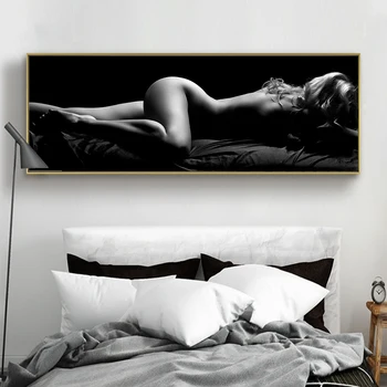 

DDHH Wall Art Painting Canvas Print Nude Figure Picture Sleeping Beauty Posters Wall Pictures For Living Room No Frame
