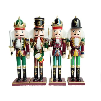 

30CM Christmas Wooden Nutcracker Soldier Jewelry Children's Room Decoration Ornament Christmas Gift Handcraft Nutcracker Puppet