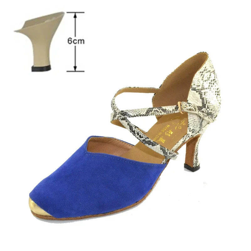 6cm indoor blue Синие атласные туфли для латинских танцев женские Бальные Танцевальные Туфли современные танцевальные туфли мягкая подошва - Цвет: 6cm indoor blue