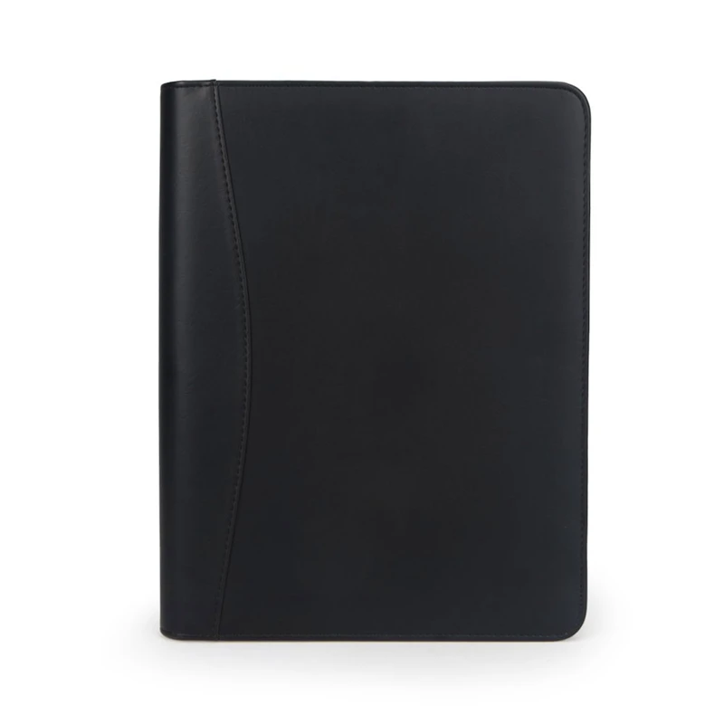New-A4 Вегетарианская кожа 3 кольца Портфолио Биндер бизнес Биндер Padfolio с блокнотом для интервью и бизнеса