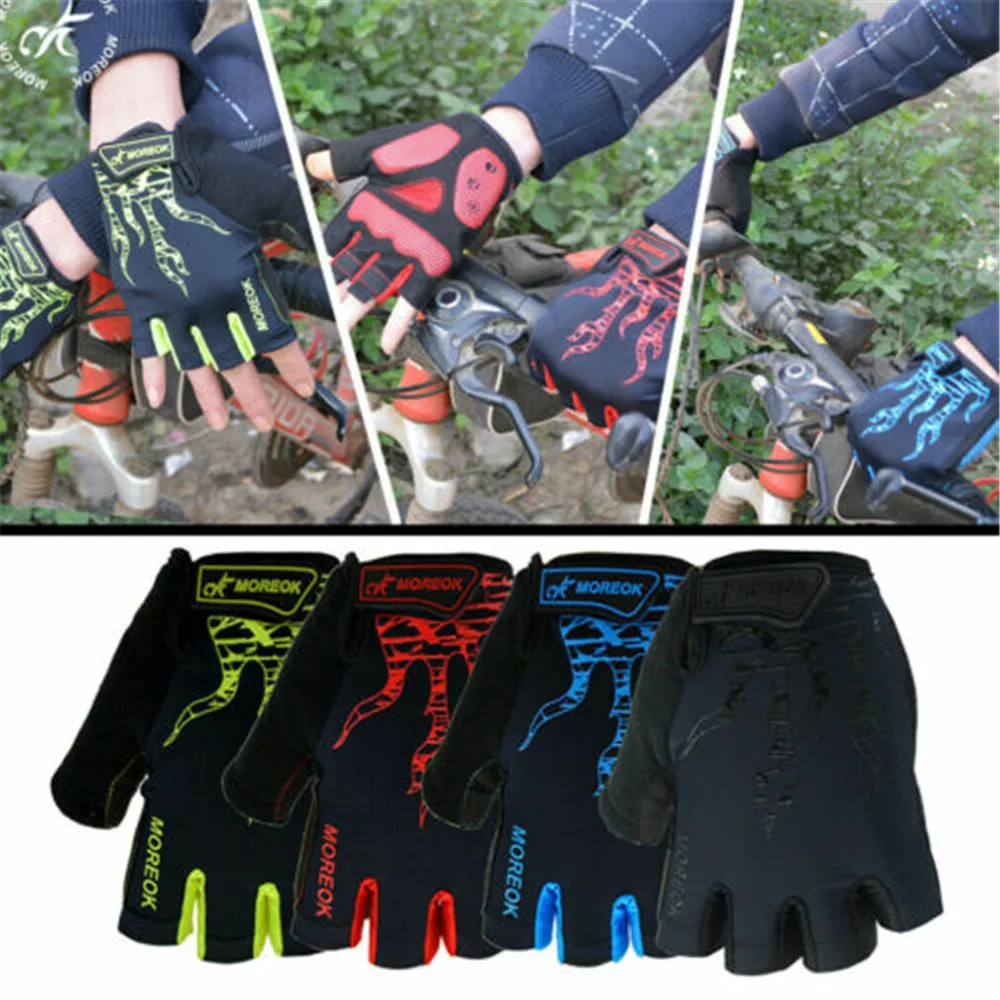 Antiskid Cycling Gloves Bike Half Finger Gloves MTB Short Finger Sports Gloves 