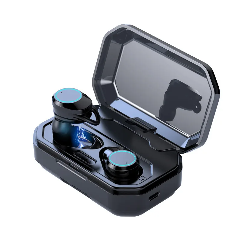 TWS 5.0 Bluetooth Earphone Wireless Gaming Headset IPX7 Waterproof with LED Display Smart Charging Box Wireless Stereo Headphone