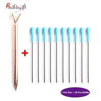 1+10 PCS/Set Kawaii Stationery Ballpoint Pen Big Diamond Large Diamond Pen Stationery Magical Pen Fashion School Office Supplies 1