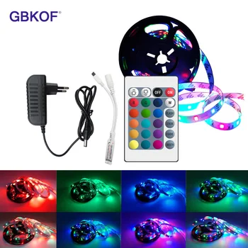 

WIFI LED Strip light 10M 5M SMD RGB 2835 diode led tape ribbon Waterproof led tape and remote controller with adapter set