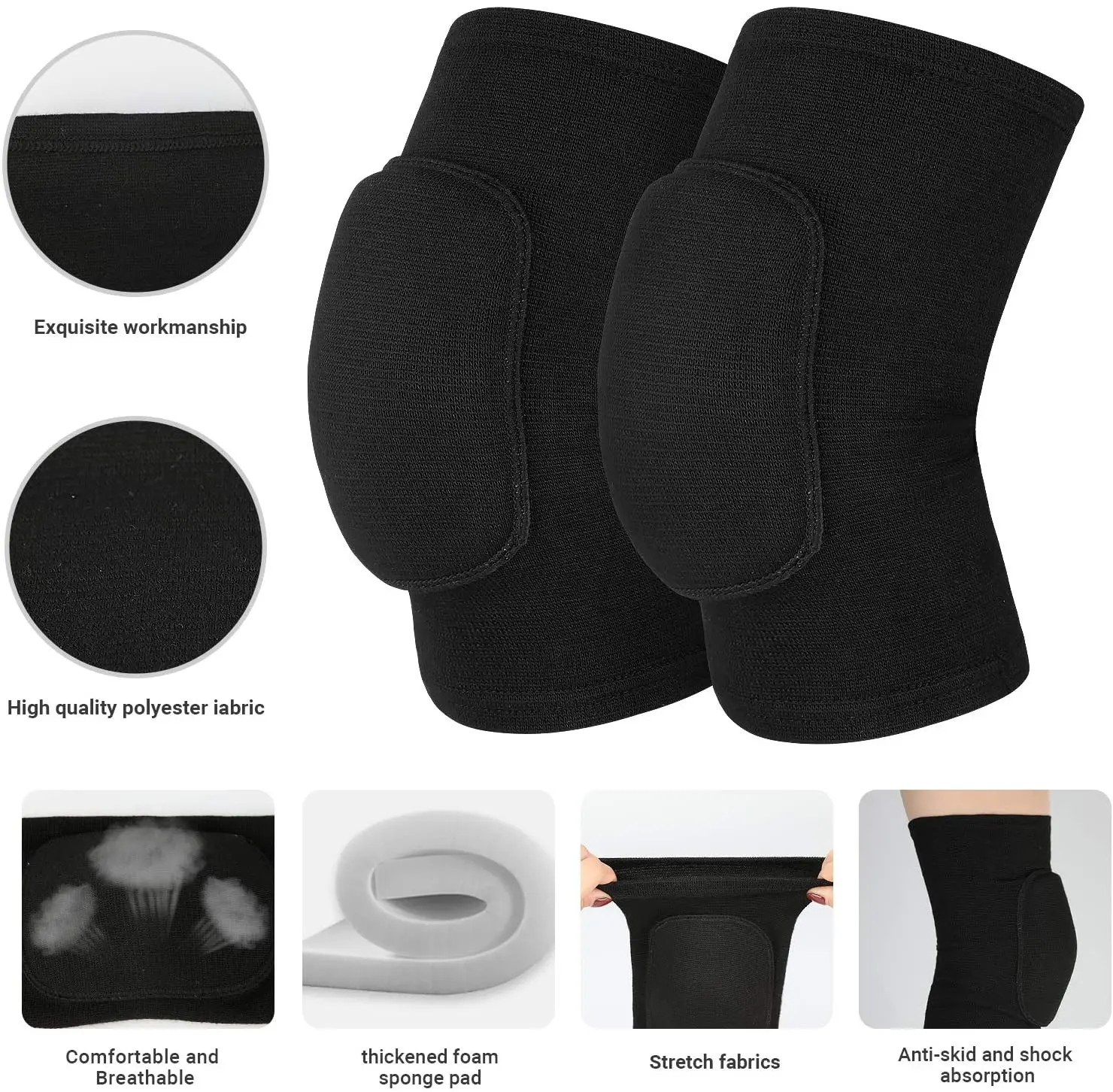 Sports Compression Knee Pads Elastic Knee Protector for Arthritis Relief Meniscus Tear Fitness Brace Support