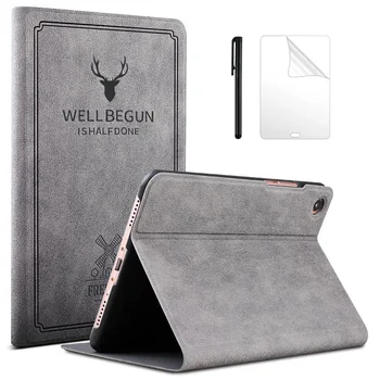 

For Mi Pad 4 Plus 10.1 inch case Slim Retro Flip Stand PU Leather Case For Xiaomi MiPad 4 Plus 10.1 2018 Cover +FilmPen