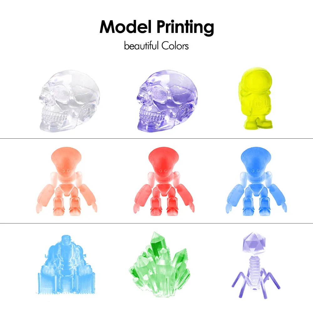 SUNLU 3d принтер нить PETG прозрачный цветной 1,75 мм/3,0 мм лунный светильник Consumablel 3d принтер печать абажур кулон