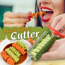 Hot Sale Rotating Machine Manual Spiral Cutter Slicer Radish Potato Spiral Cutter Creative Vegetable Fruit Cutter Kitchen