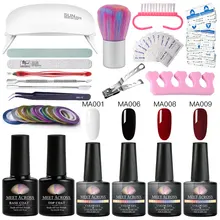 Набор гель-лаков для ногтей, чистый цвет, светодиодный Гель-лак для ногтей, Полупостоянный лак для ногтей, впитывающий лак для ногтей, маникюрный гель, лак для ногтей